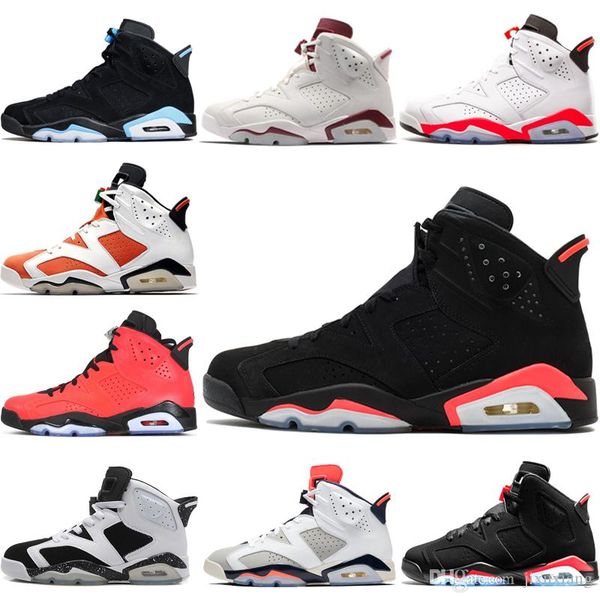 

6 6s mens basketball shoes carmine green suede gatorade unc infrared sport blue 2019 designer 6s athletics sneakers 40-46