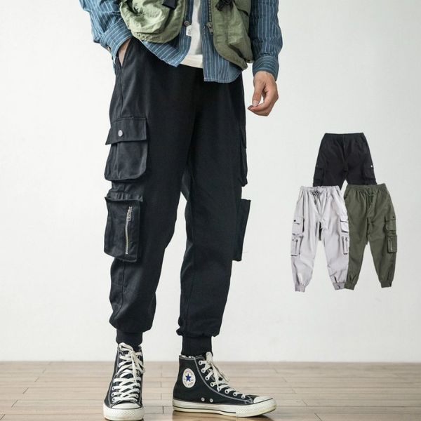 

Hip Hop Designer Loose Pants for Men Ins Style Men's Tide Brand Casual Pants with Many Pockets Harlan Style Pants Overalls Size M-4XL