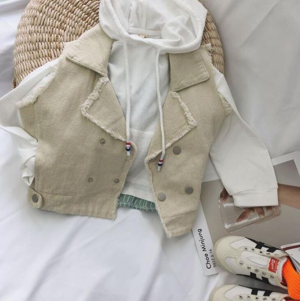 

2019 new style girls boys denim vest autumn fashion kids waistcoat 3-8t, Camo