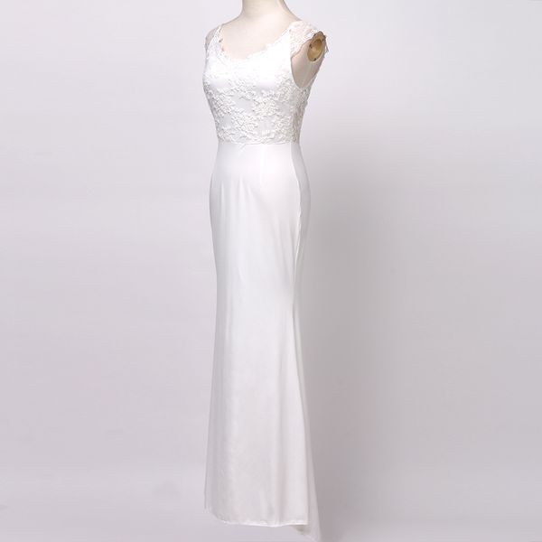 

fashion lace beading backless long dresses bride banquet elegant white floor length party formal dress, Black;pink