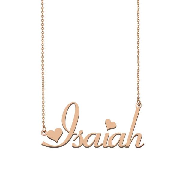 

isaiah name necklace , custom name necklace for women girls friends birthday wedding christmas mother days gift, Silver