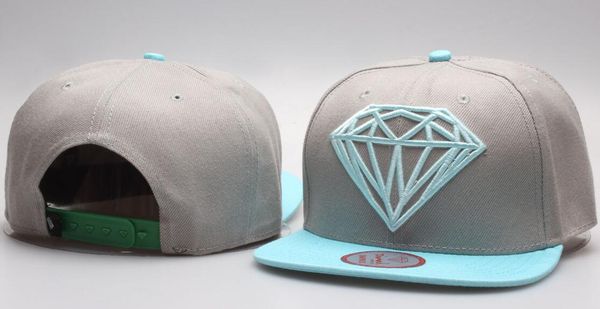 

wholesale diamond hats design fashion bone snapback baseball caps hip hop hats for men women sports golf visor snap backs adjustable cap, Blue;gray