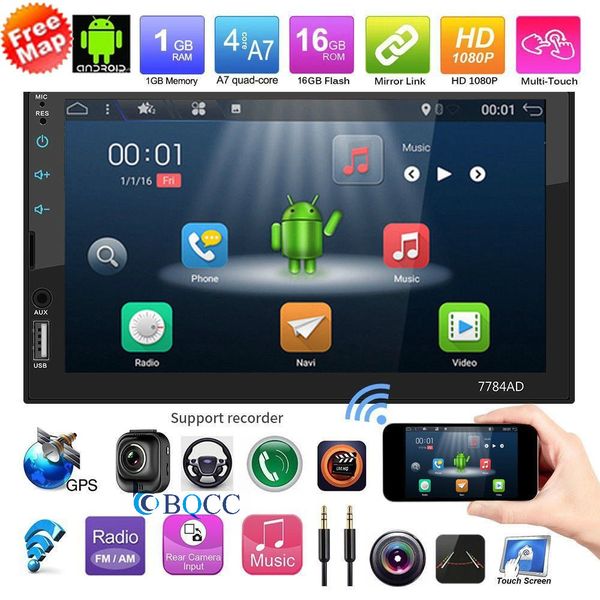 

7 " 2 din android 7.1 autoradio bt gps navi еѬео mp5 плееѬ Ѭадио wifi fm am + каѬа