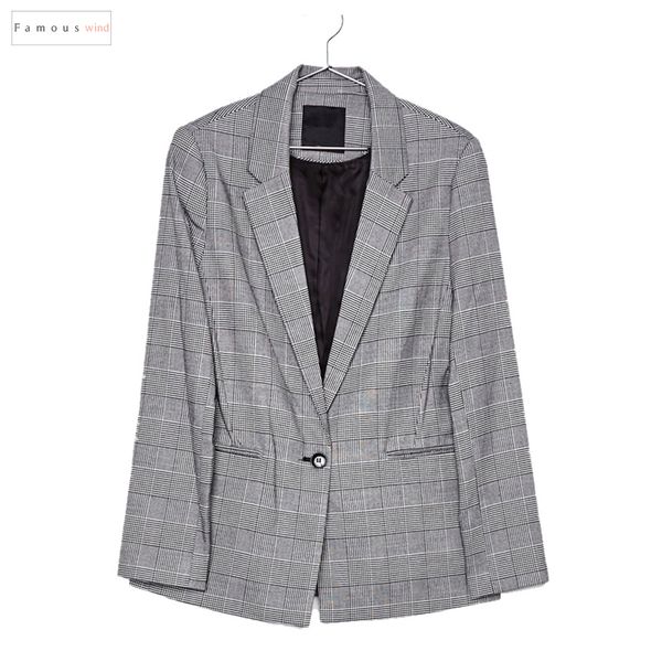 

управление плед blazer женщины осень костюм пиджаки mujer формальной куртка леди женщина elegant зубчатой ​​работа blazer feminino, White;black