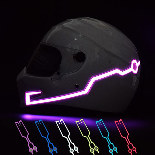 

2pcs/lot 2018 new fashion motorcycle helmet light strip night signal light luminous strip modified motorcycle helmet