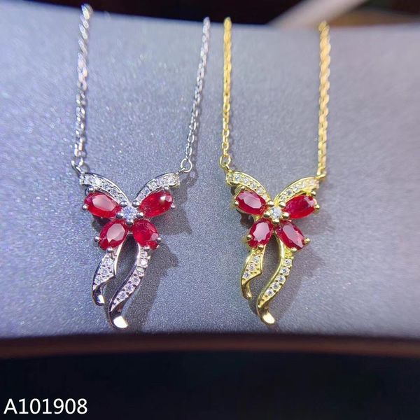 

kjjeaxcmy boutique jewelry 925 sterling silver inlaid natural pigeon blood ruby female necklace pendant support detection