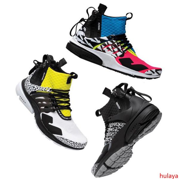 

acronym presto mid racer pink running shoes for men p blue black white sneakers mens designer shoe trainer size eur 36-45