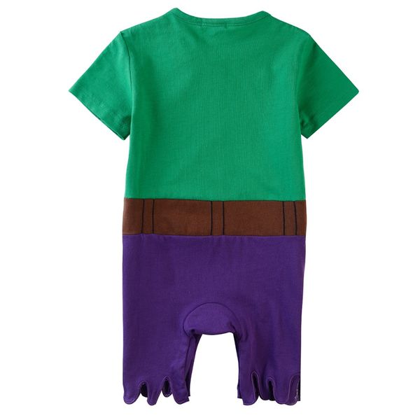

детские мальчики green hulk rompers малышей marvel мстители косплей комбинезон младенческая костюм супергероя лето короткие рукава, Blue