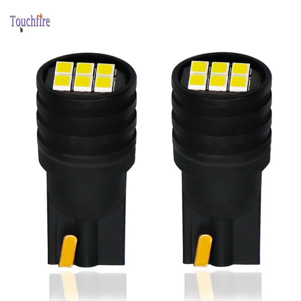 

10pc t10 w5w led car bulb 6smd 194 168 canbus interior reading license plate side marker dome white light auto map lamp 12v