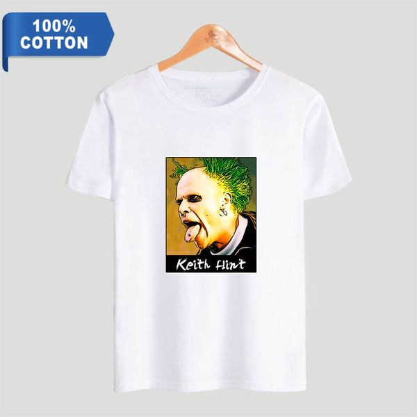 

keith flint summer tshirts for men women fashion short sleeved hombres tees, White;black