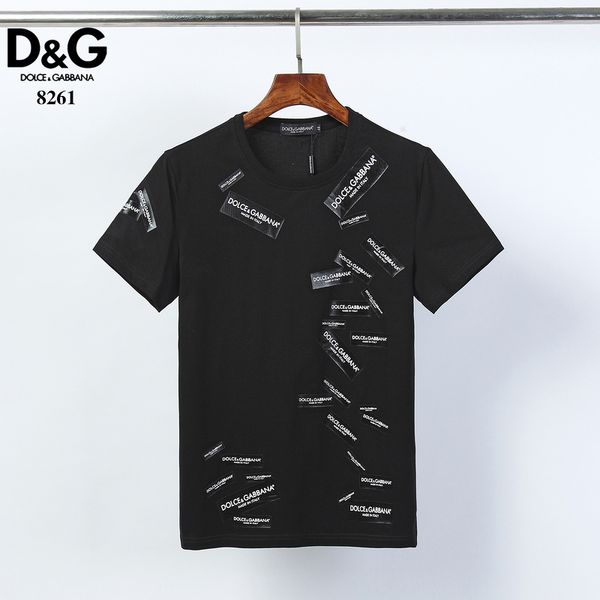 

luxury cotton designer short-sleeved t-shirt brand casual t-shirt brand men and women short-sleeved male designer t-shirt designer black whi, White
