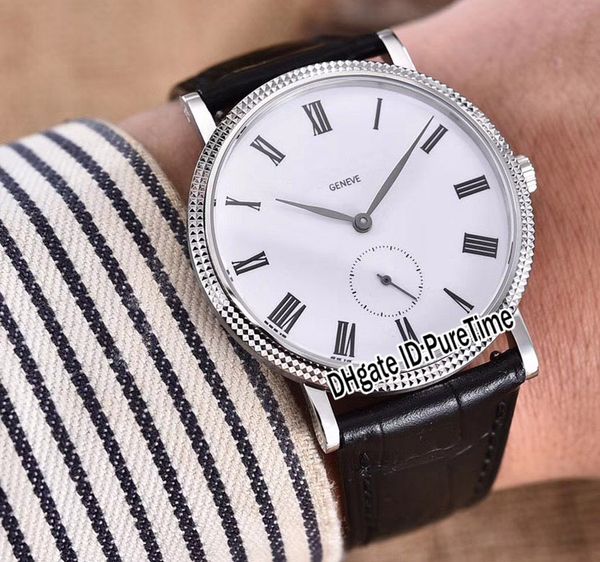 

Edition calatrava 5119g 001 teel ca e white dial cal 215p mechanical hand winding men watch 5 color apphire gla leather pb296a