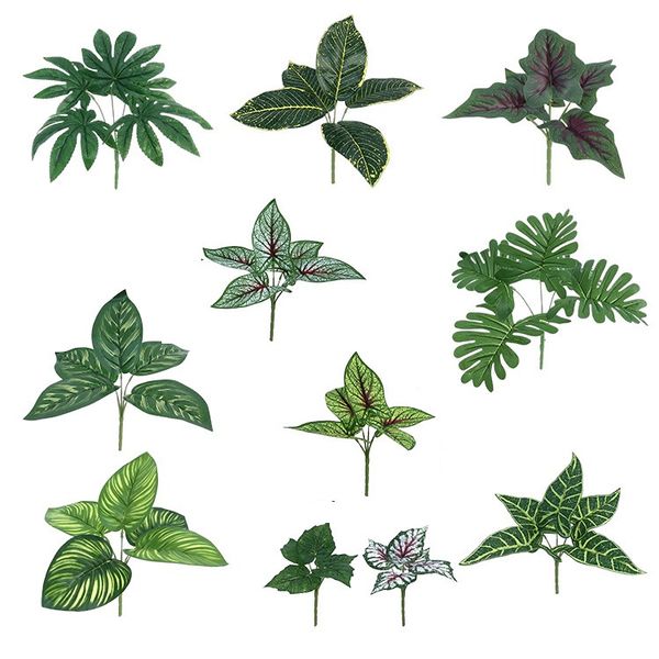 

artificial grass fake 5 leaves small grass plants table bonsai decors artificial green home garden decoration store supply