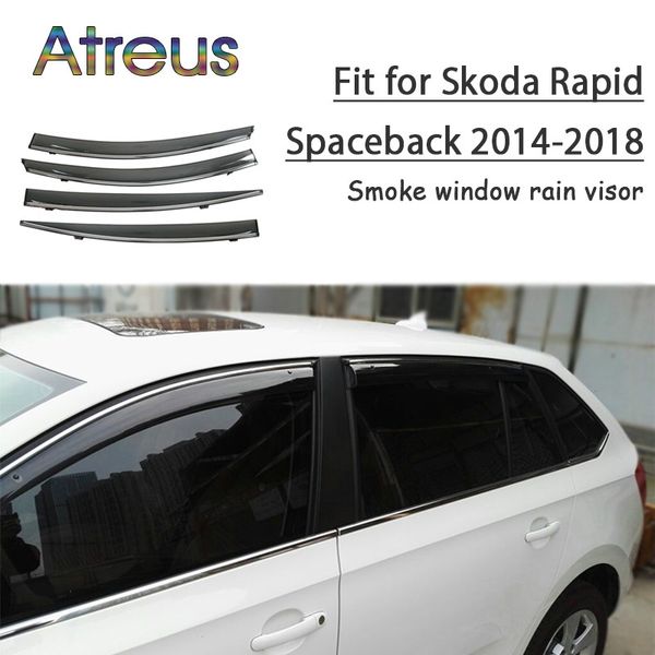 

атрей 1set abs 2018 2017 2016-2014 skoda rapid spaceback аксессуары car vent sun guard дефлекторы дыма window дождь visor