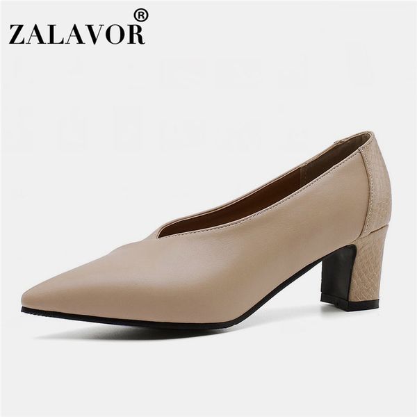 

zalavor plus size 28-46 women pumps new arrivals spring women shoes pointed toe casual office slip on female party footwear, Black