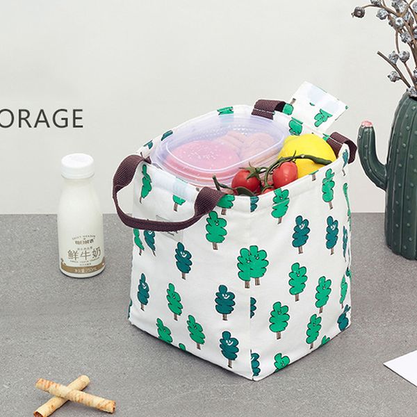 

new fresh insulation cold bales thermal oxford lunch bag waterproof convenient leisure bag cute tote, Blue;pink