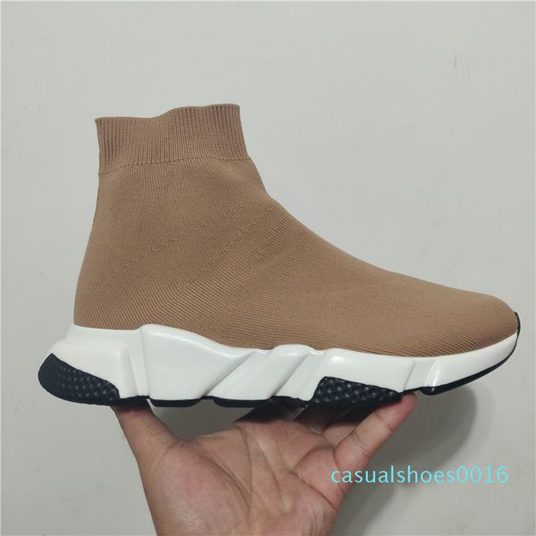 

2020 designer sneakers speed clearsole black jacquard knit white black graffiti sole flat sock boots casual shoes speed trainer runner c16