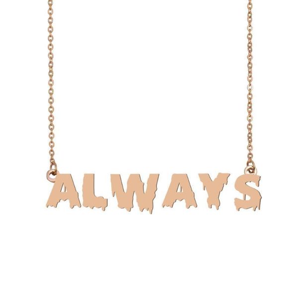

always name necklace , cool bloody art name necklace for halloween and santa's day jewelry gift for kids boys girls, Silver