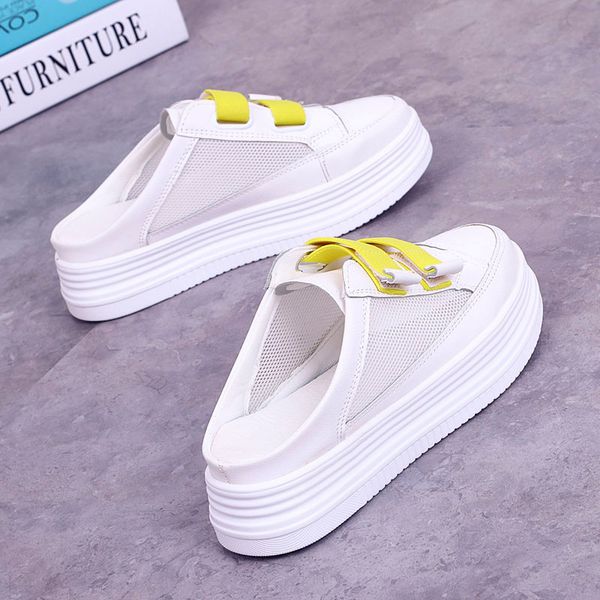 

shoes woman 2020 casual female sneakers designer women round toe slip-on all-match platform low heels new, Black