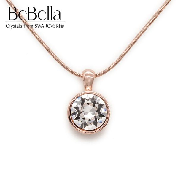 

bebella 1.5cm xirus chaton pendant necklace made with crystals from fashion jewelry for women girls birthday gift 2020, Silver