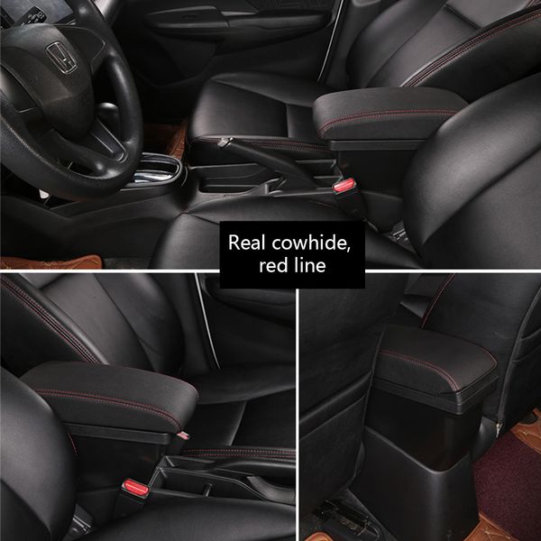 

leather center car armrest box armrests new double layer storage box 3 usb compatible with 2008