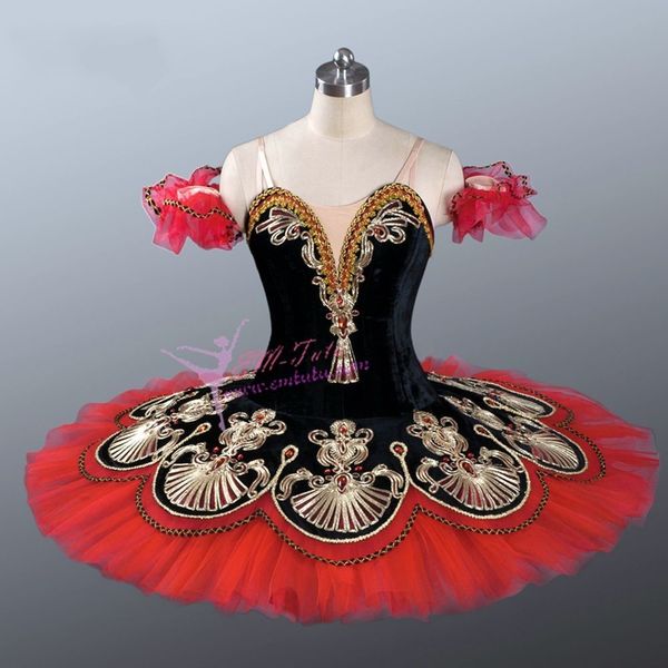 

fast shipping purple sleeping beauty professional ballet tutu with velvet nutcracker performance pancake ballet tutu bt9085, Black;brown