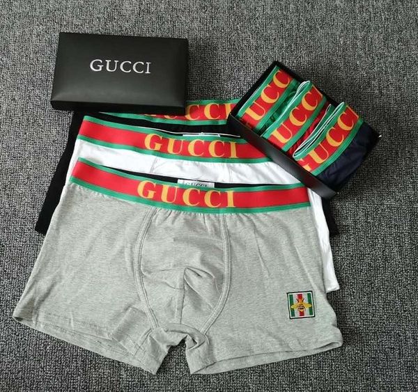 

men's fashion underwear, pure cotton breathable, random color men luxury designer brand 1g guci underwear 1g&#1, Black;white