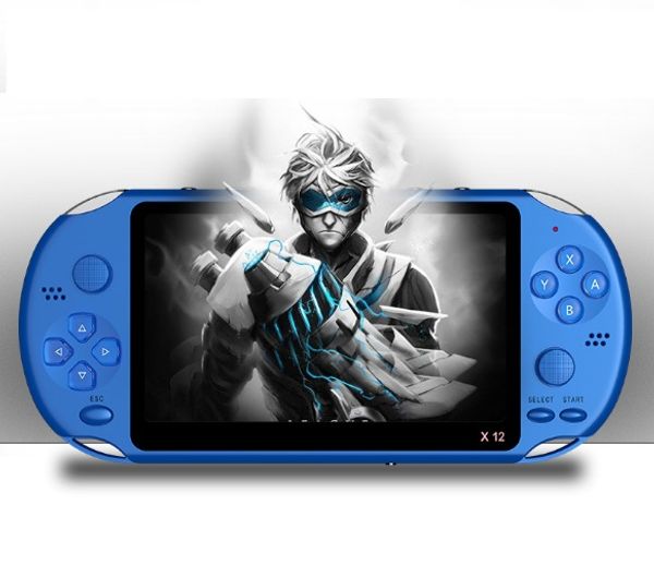 

x12 handheld game player 8gb memory portable video game consoles with 5.1" color screen support tf card 32gb mp3 mp4 player dhl