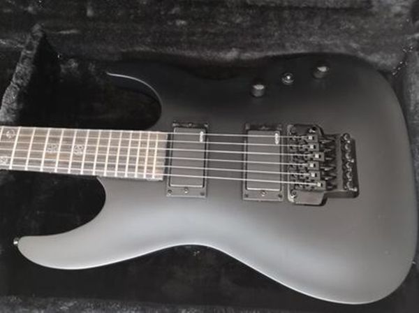 

Пользовательские матовый черный электрическая гитара,Палисандр гриф, звукосниматели НН черный скобяными,подгонять!w-2