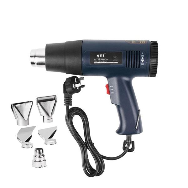 

866b 220v 1800w electric air gun 3 levels temperature-controlled adjustable heat gun clothes dryer soldering tools+nozzle
