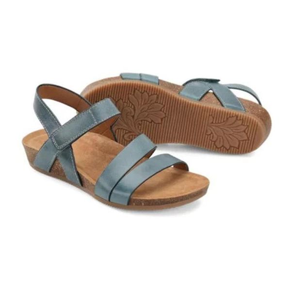 

women sandals casual cross thick bottom horizontal strap sandals female wedge heel women's shoes 2020 new #35, Black