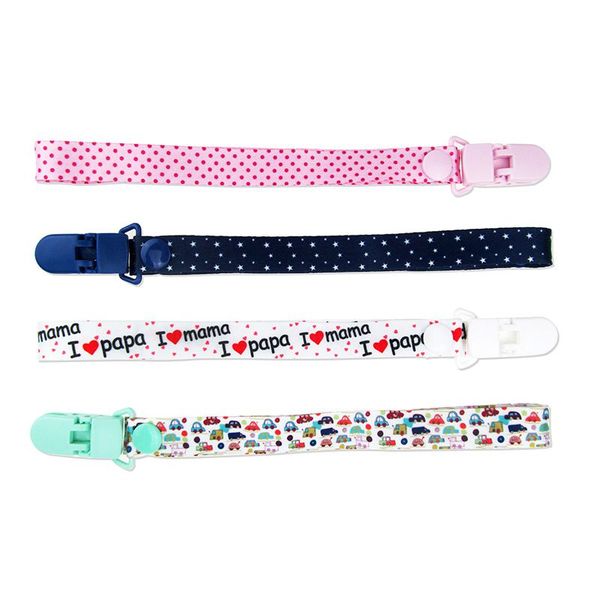 

infant baby pacifier chain baby feeding supplies 4pcs/set pacifiers clip cartoon pacifiers holders w
