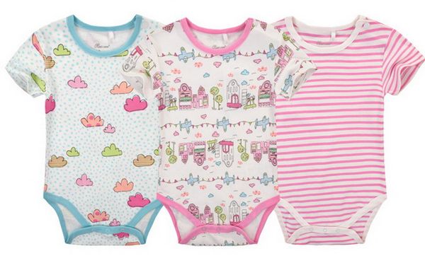 

dhl 50set 3pcs/ setshort-sleeved cotton jumpsuit suit carters for 3m-24m, White