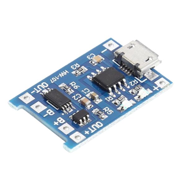 

3.7-4.2v 18650 lithium battery charger module board with dual protection