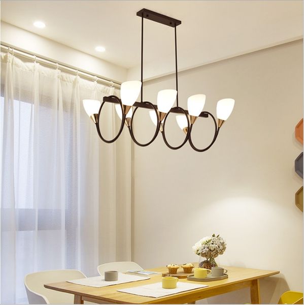 Lampadari che illuminano la lampada a sospensione moderna della novità Sospensione del ramo di ferro nero Illuminazione natalizia della sala da pranzo dell'hotel Con lampadina a led E14