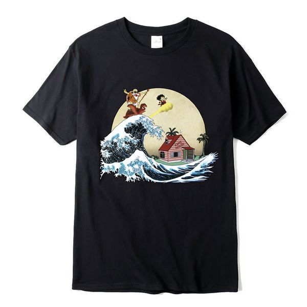 

100% cotton t-shirt fashion casual z goku print t shirt men harajuku brand clothing tshirt, White;black