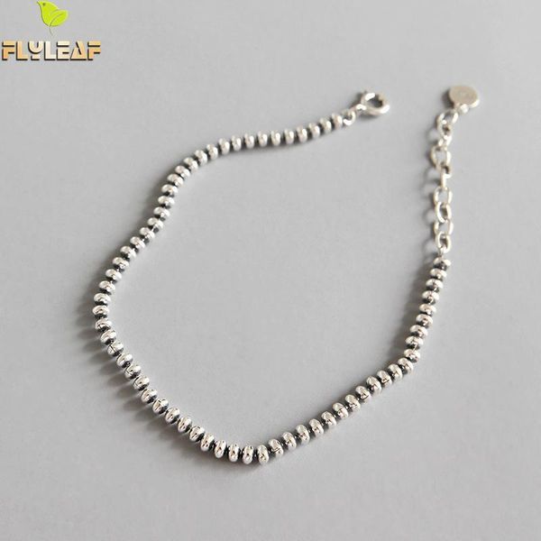 

flyleaf do the old beaded bracelets for women new 100% 925 sterling silver lady vintage jewelry, Golden;silver