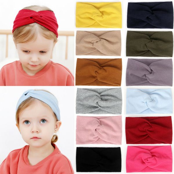 

cute baby headband baby girls hair accessories toddler turban hair band bows accessories crochet knit hat beanie headwear, Slivery;white