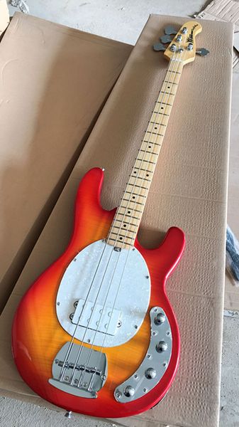 

Cherry Sunburst CS Music Man Ernie Ball Sting Ray 4 струнных бас-гитара 9В батареи активная Single Pickup электрическая гитара