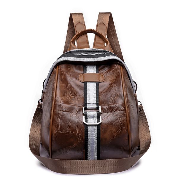 

new women's bag pu leather retro backpack fashion multifunctional ladies shoulder diagonal bag outdoor travel backpack