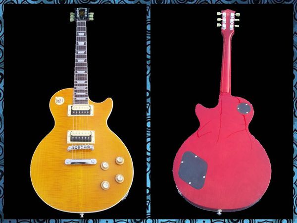 

new arrival trumpet appetite oem electric guitar,china custom shop made ems l ing