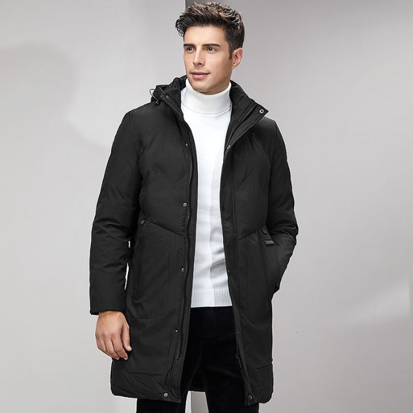

men's down & parkas 2021 hooded men badge winter coat handsome quality comfortable fashion causal warm outwear, Black