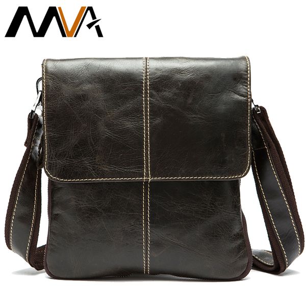 

mva men's shoulder bag for men oil leather small messenger bag men's genuine leather crossbody/males bags for men handbag 8006