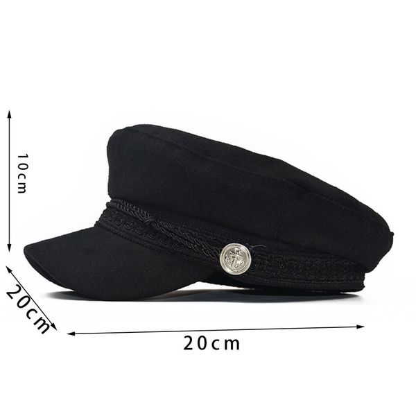 

winter hats for women military cap vintage cotton wool beret cap gorras planas snapback caps female casquette ladies headwear, Blue;gray