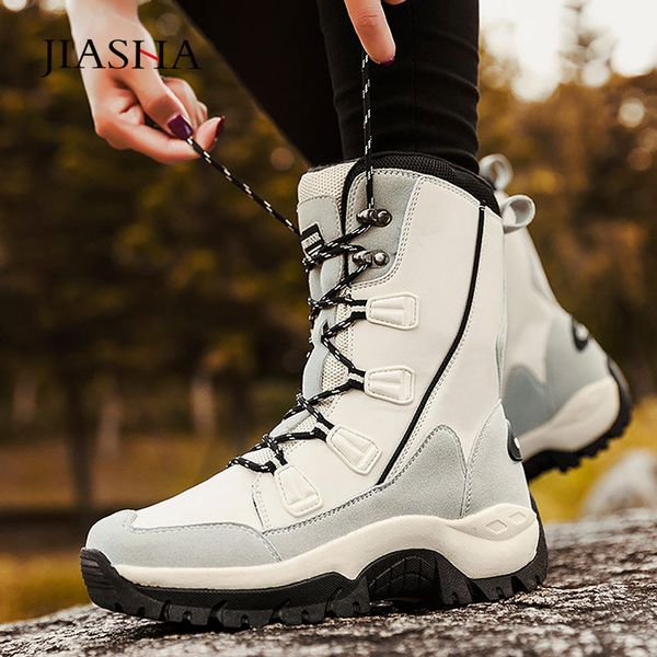 

snow boots women shoes 2019 new plush velvet warm cotton winter shoes woman outdoor waterproof non-slip winter boots women, Black