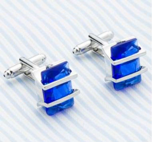 

new crystal cufflinks zircon cuff links wedding groom gift, Silver
