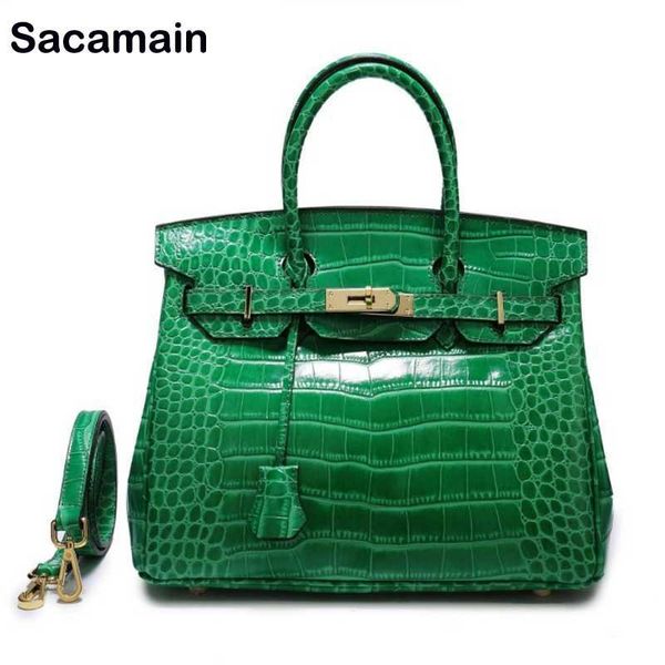 

designer- pattern platinum bag cow leather shoulder totes luxury handbags women bags designer genuine leather handbags gift
