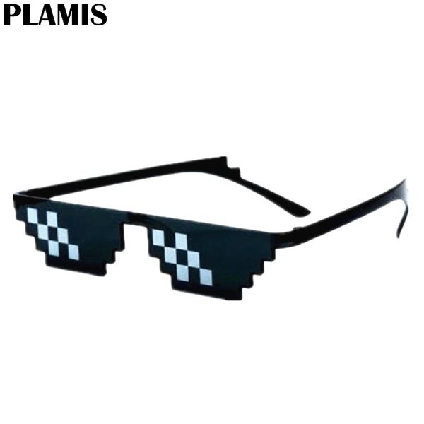 

deal with it glasses 8 bits mosaic pixel sunglasses men cosplay party eyewear thug life popular around the world, White;black