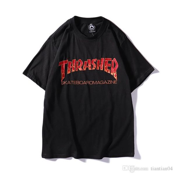 

2019 classic designer fashion brand t-shirt men's and women's round neck short-sleeved polo shirt breathable t-shirt, White;black