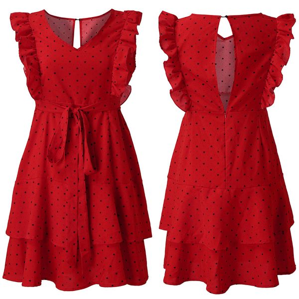 

summer dress women belt loving printed vintage party night dress ruffles beach boho dresses elegant sleeveless sundress, Black;gray